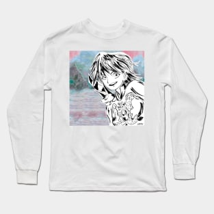 anime girl in wondering wonder journey ecopop Long Sleeve T-Shirt